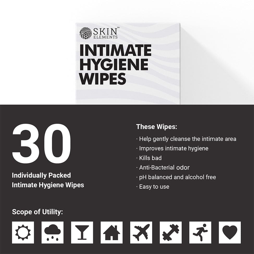 Intimate Hygiene Wipes With Tea Tree Oil & Neem Extracts | (Pack of 30) | Improves Intimate Hygiene |